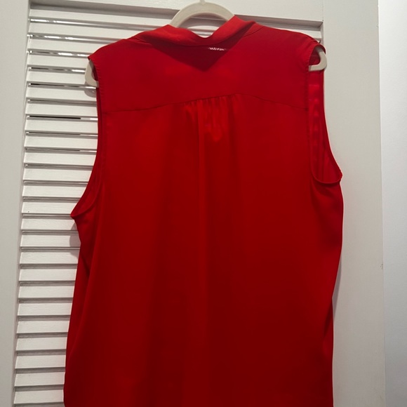 J. Crew Red Tie Sleeveless Blouse 2X - Picture 7 of 7